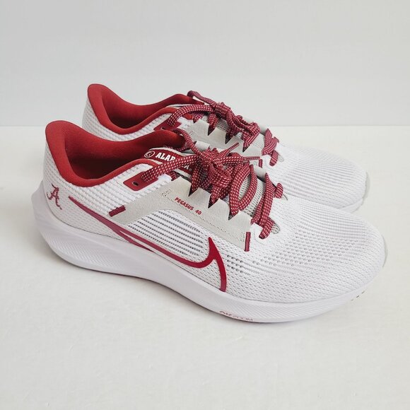 NEW Nike Air Zoom Pegasus 40 Alabama Running Shoes DZ5972-100 Size 7.5 White main image 5